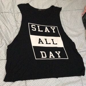 Black tank top, size Medium